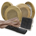 Комплект влагостойкой акустики для бани и сауны - SW4 Black ECO SAUNA (круглая решетка)